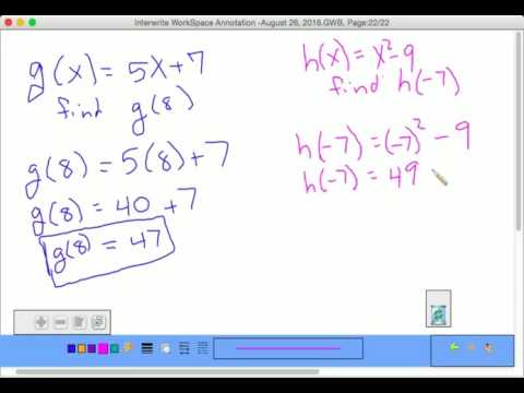 2.1 Evaluating Functions 2016