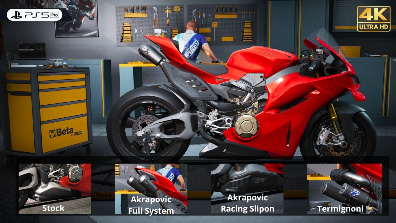 RIDE 6 | NEW Ducati V4S Panigale Sound Comparation TEST [4K PS5 Pro]