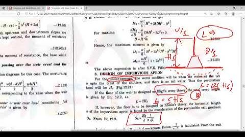 Design of vertical drop weir part 2