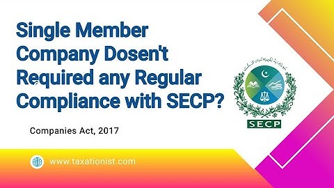 Single Member Company Doesn