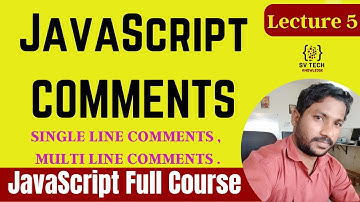 JAVASCRIPT COMMENTS | Lecture 05 | JAVASCRIPT FULL COURSE | JAVASCRIPT | #javascript