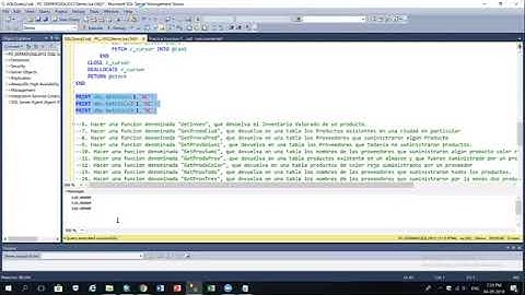 CLASE 9 Programacion de Funciones en Transact SQL Parte II