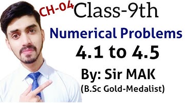 Exercise Numerical 4.1 to 4.5, Turning Effect of Forces | Class 9th Physics, ch 4, Soch Badlo By MAK