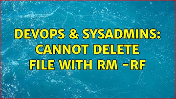 DevOps & SysAdmins: Cannot delete file with rm -rf