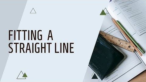 FITTING A STRAIGHT LINE #python