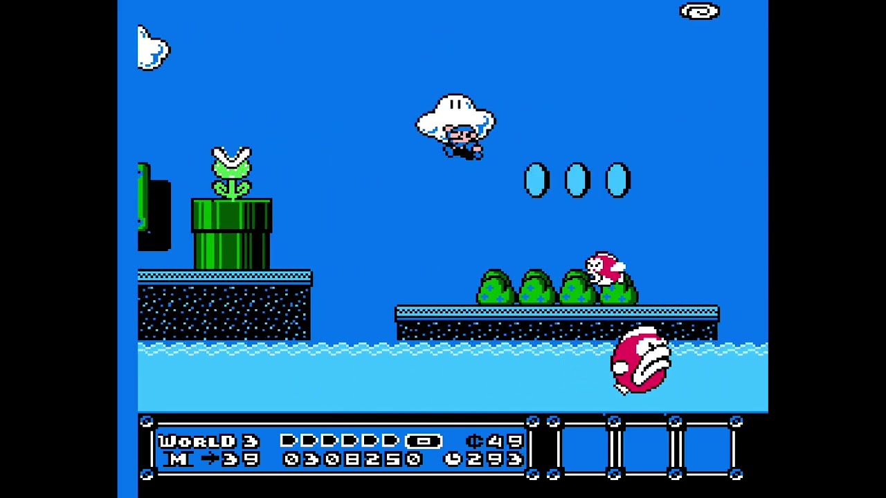 Blue Super Mario Bros 3. World 3