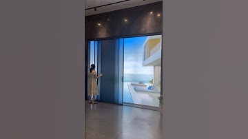 Slim linkage sliding door, push and pull smoothly and flexiblely #partition #doors  #interiordesign