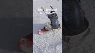 Buddy got dropped 💀 #phone #snowboarding #snow #winter #texting #ski #skiingfails #skiingstunts
