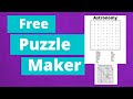 How To Create Word Search Puzzles For Free | KDP Low Content Books