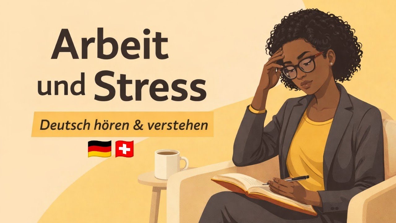 Deutsch lernen mit Podcast | Thema Arbeit und Stress /A2/B1