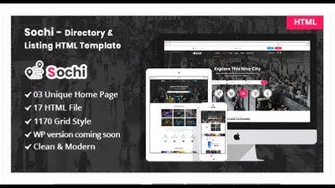 Sochi - Directory & Listing Bootstrap4 HTML Template | Themeforest Templates