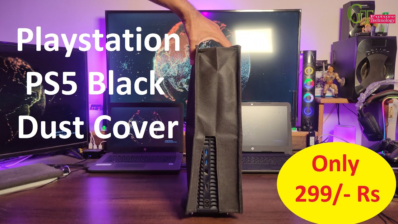 Black dust cover for PS5 Soft Lining Dust Guard PS5 Console Anti