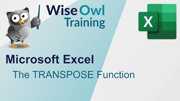 Microsoft Excel - The TRANSPOSE Function