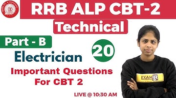 Class 20 ||#RRB ALP CBT-2 Technical | Electrician/Electronics | By Deepa Ma