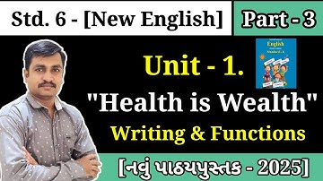 Std 6 English Unit 1 Health is Wealth | Part 3 Writing & Language Function | Prepositions of Place