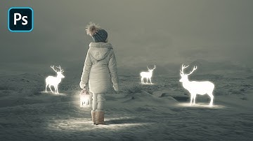 Photoshop Christmas Deer Glow - Photo Manipulation Tutorial