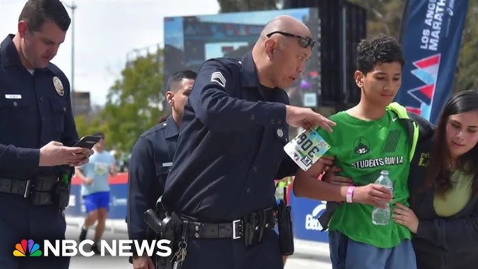 15 Year Old Finishes La Marathon With Help Of Sister And Police Officer