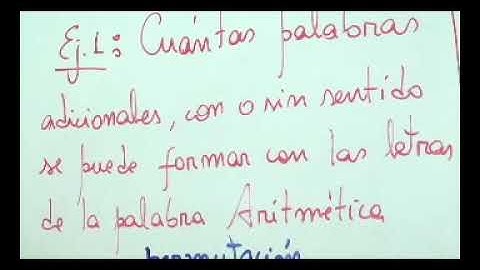 ANALISIS COMBINATORIO parte 1 2º SEC ARITMETICA