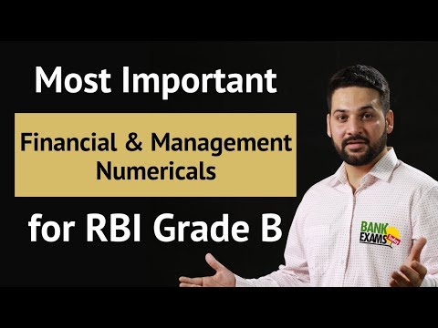 Most important Financial & Management Numericals for RBI Grade B