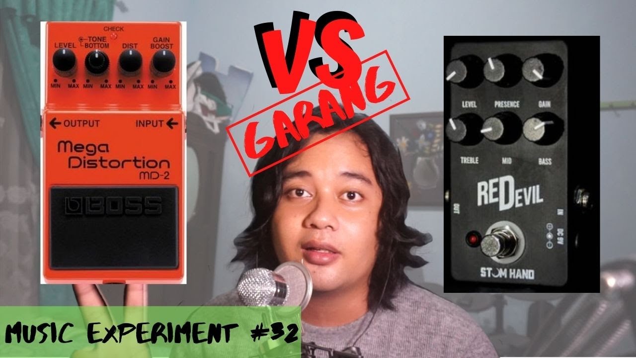 STOMHAND RED DEVIL v1 VS BOSS MEGA-DISTORTION (MD-2) | ENAK PEDAL YANG MANA!? | MusicExperiment #32