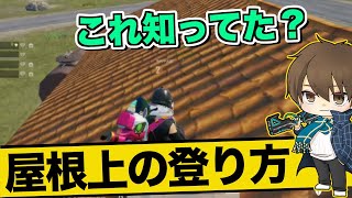 【PUBGモバイル】意外と知られてない？！平屋タイプの家屋屋根の登り方を伝授！【たらお/切り抜き]