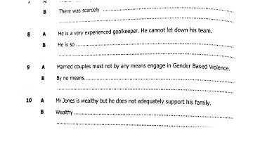 2022 English paper 2- Rewrites exam revision questions and answers