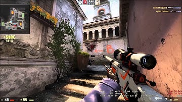 1 vs 5 clutch ace with noscope in random MM CS:GO