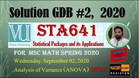 STA 641solution GDB 2 solution 2020