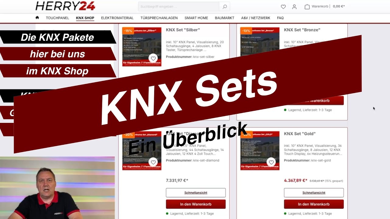 KNX-Komplettpakete – Übersicht & Unterschiede, von günstig bis super Ausstattung