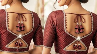 New model blouse design/ cutting and stitching blouse design/ back neck blouse design