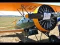 Great Engine Sound of a 285hp Housai radial engine on a replica Boeing P-12C