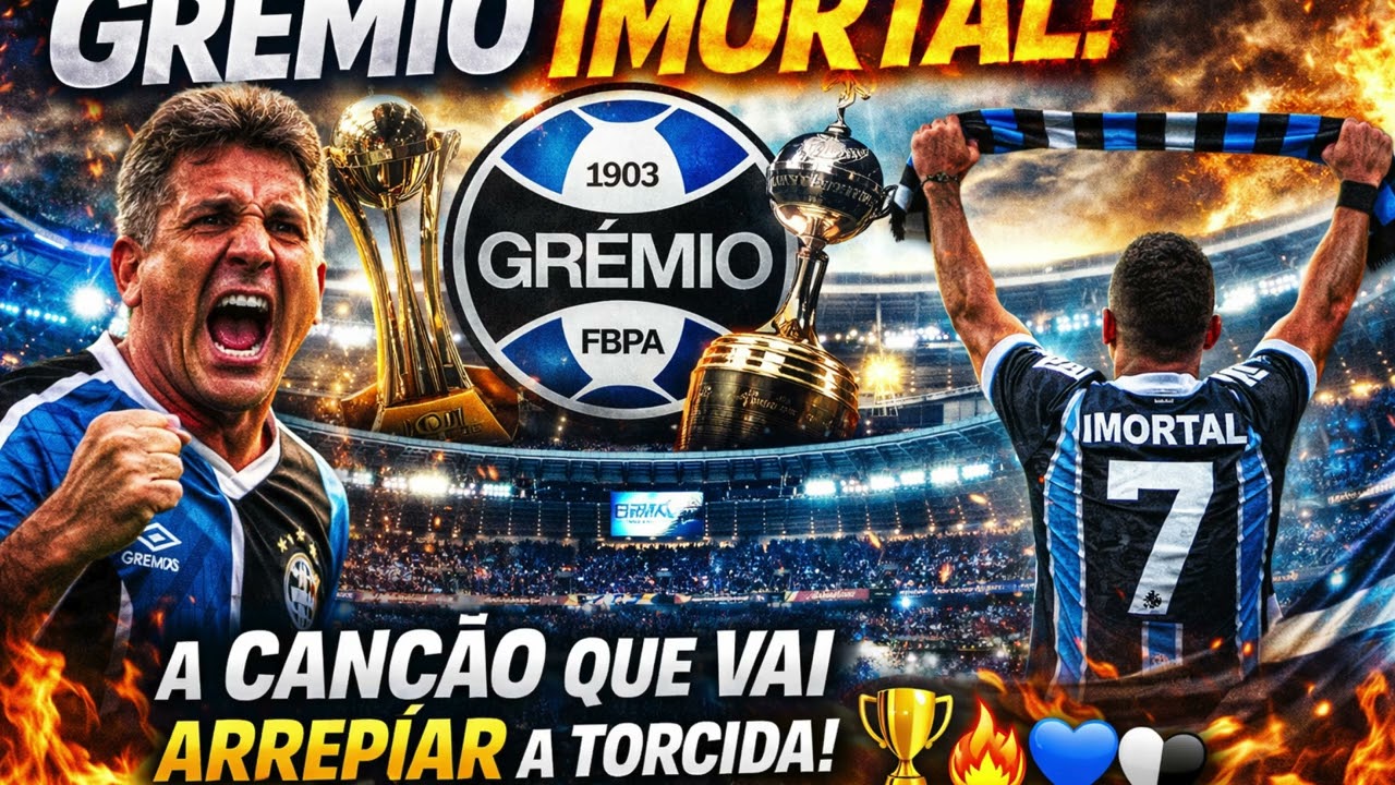 🏆🔥 GRÊMIO IMORTAL! A Canção que Vai Arrepiar a Torcida Tricolor 💙⚫⚪