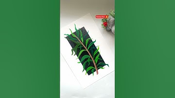 Simple Leaf 🍃 Painting #art #artshorts #diy #drawing #tutorial #shorts #shortsfeed#yt #new #viral