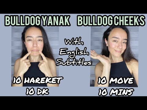 YANAK KALDIRMA! 10 HAREKET 10 DAKİKA! BULLDOG CHEEKS&MARIONETTE LINES, English Subtitle