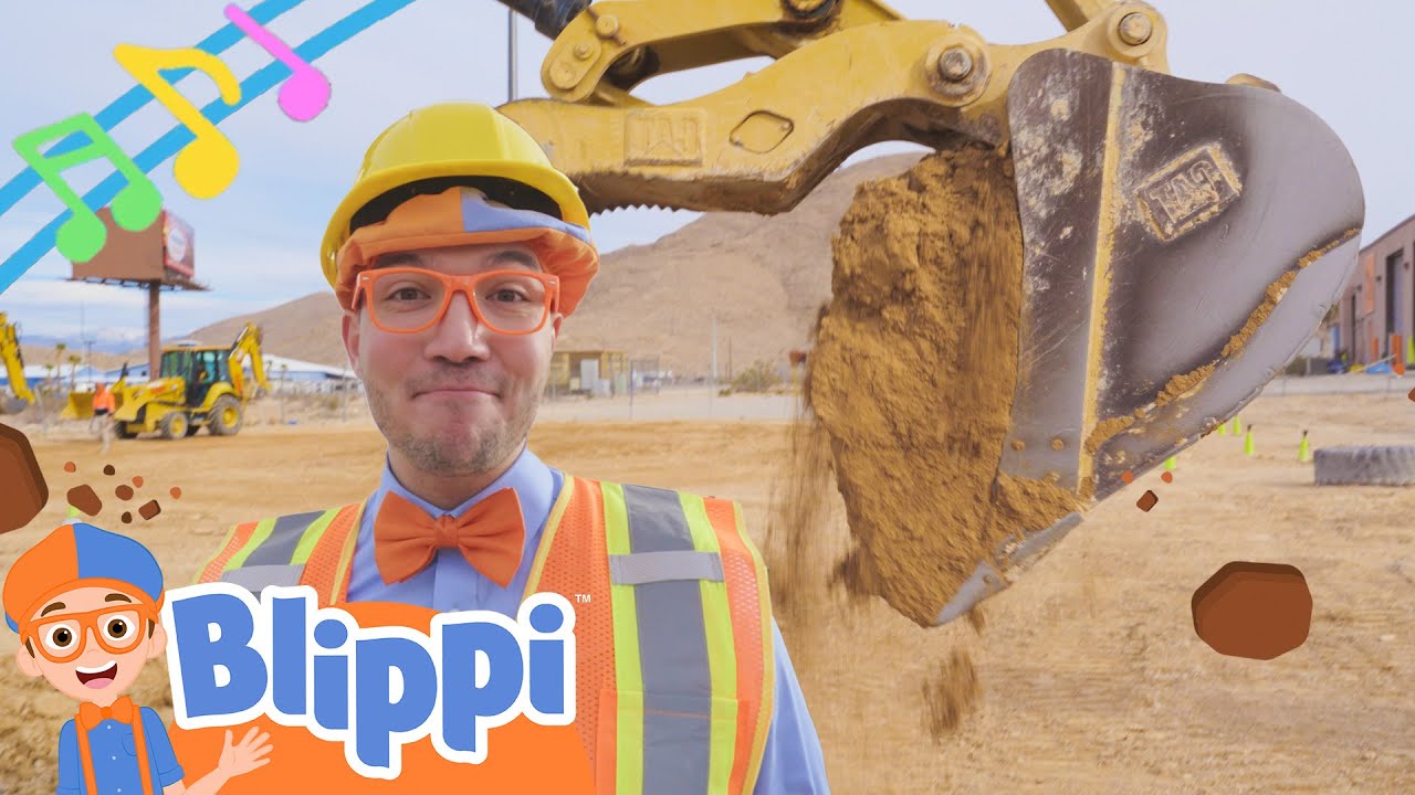 Excavator Song! Blippi Music Kids Cartoons & Songs Healthy Habits for kids YouTube