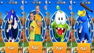 Sonic Dash  Vlad  & Nikki Run Vs Join  Clash 3d Vs Om Nom Run Android Gameplay screenshot 3