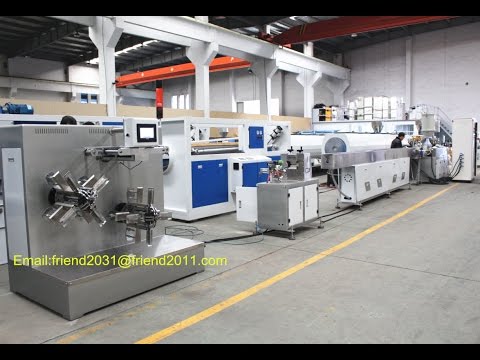 Plastic rattan extruder machine - YouTube