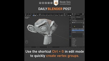 Vertex Group Shortcut in Blender