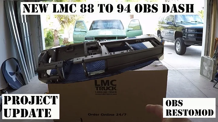 New LMC Dash for 88 to 94 OBS Chevy trucks, also black interior project truck update