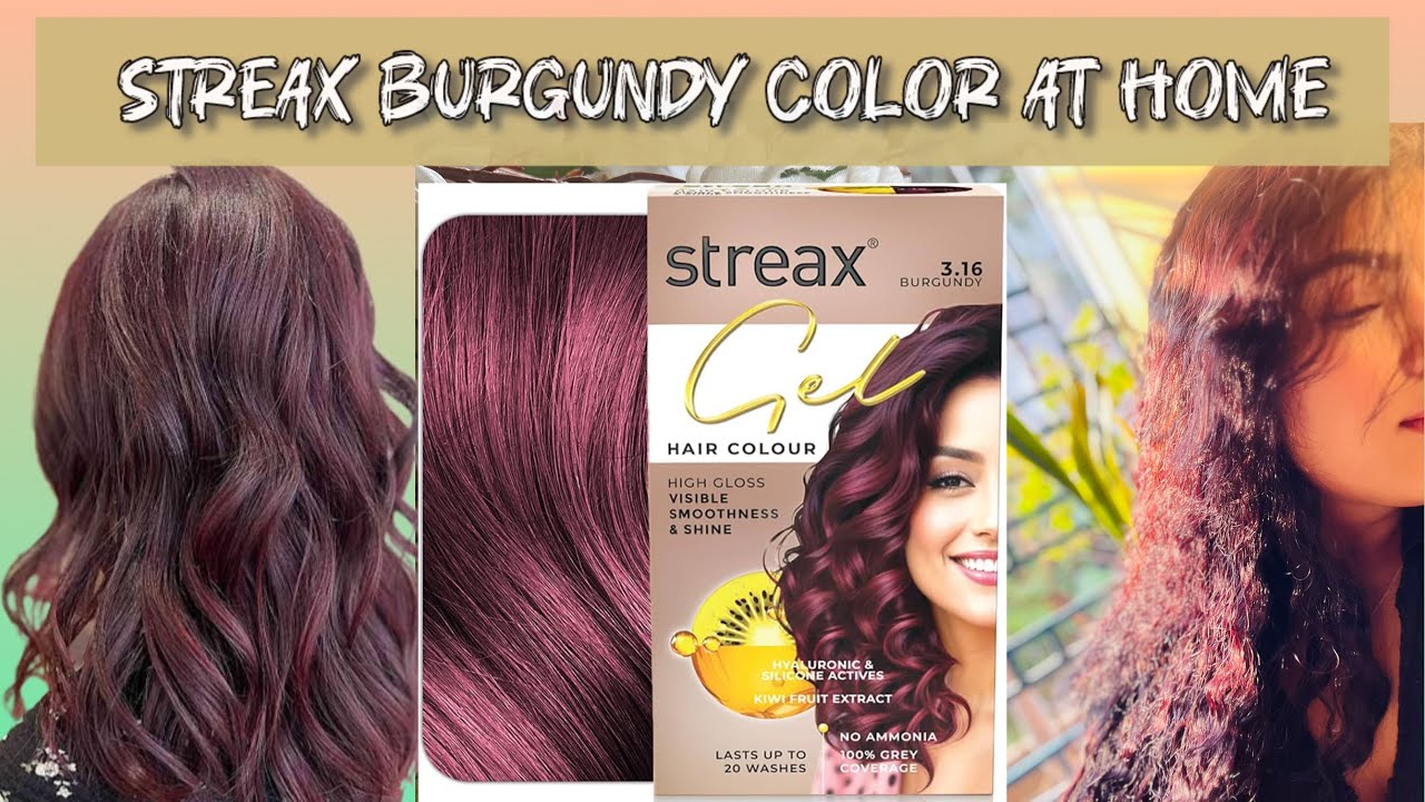 ✨|| trying streax Gel hair color 3.16 Burgundy 