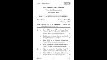MCS - 014  December 2021 Question Paper