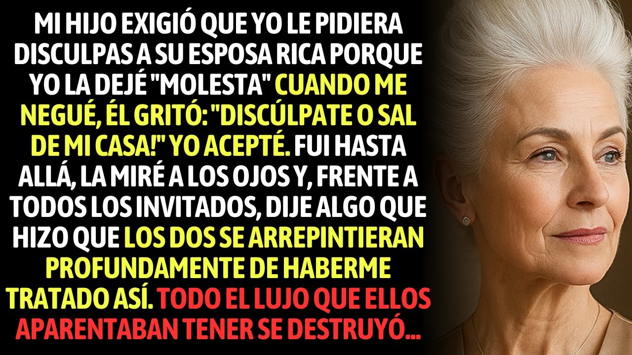 Mi Hijo Me Obligó A Pedirle Disculpas A Su Esposa Rica. Pero Mis Palabras Destruyeron Todo El Lujo..