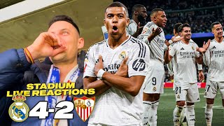 🔥WHITE CHRISTMAS ❄️Real Madrid vs Sevilla Bernabeu Live Crowd Reactions!
