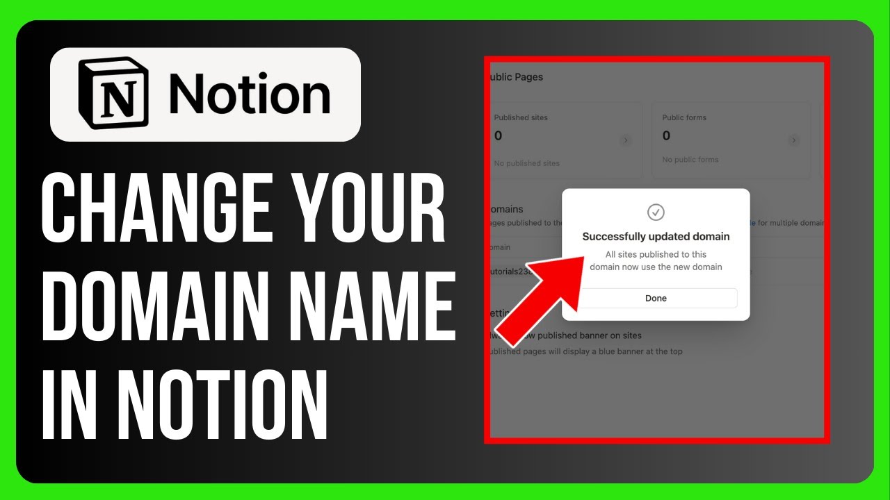 How to Change Your Domain Name in Notion - YouTube