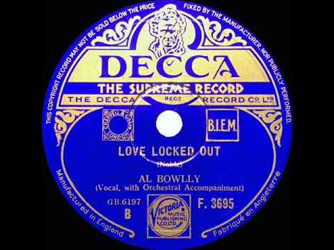 1933 Al Bowlly - Love Locked Out - YouTube