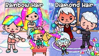 RAINBOW Hair VS DIAMOND Hair Stories Compilation 🌈💎 Toca Life World | Toca Boca