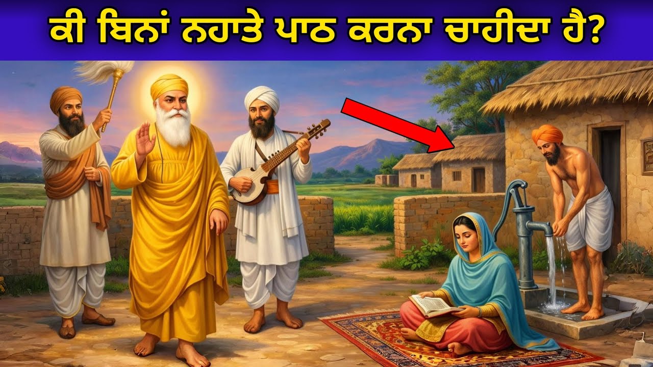 ਕੀ ਬਿਨਾਂ ਨਹਾਤੇ ਪਾਠ ਕਰਨਾ ਚਾਹੀਦਾ ਹੈ? ਇਸ ਨਾਲ ਪਾਪ ਲੱਗਦਾ ਹੈ? Guru Nanak Dev Ji Katha | Sakhi