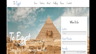 Create A Responsive Travel (TO EGTPT) Website Design Using HTML / CSS / JAVASCRIPT | Step By Step