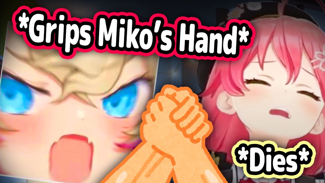 Mococo Holds Miko's Hand IRL But Her Grip Strength Was Too Strong It Made Miko Give Up【Hololive】