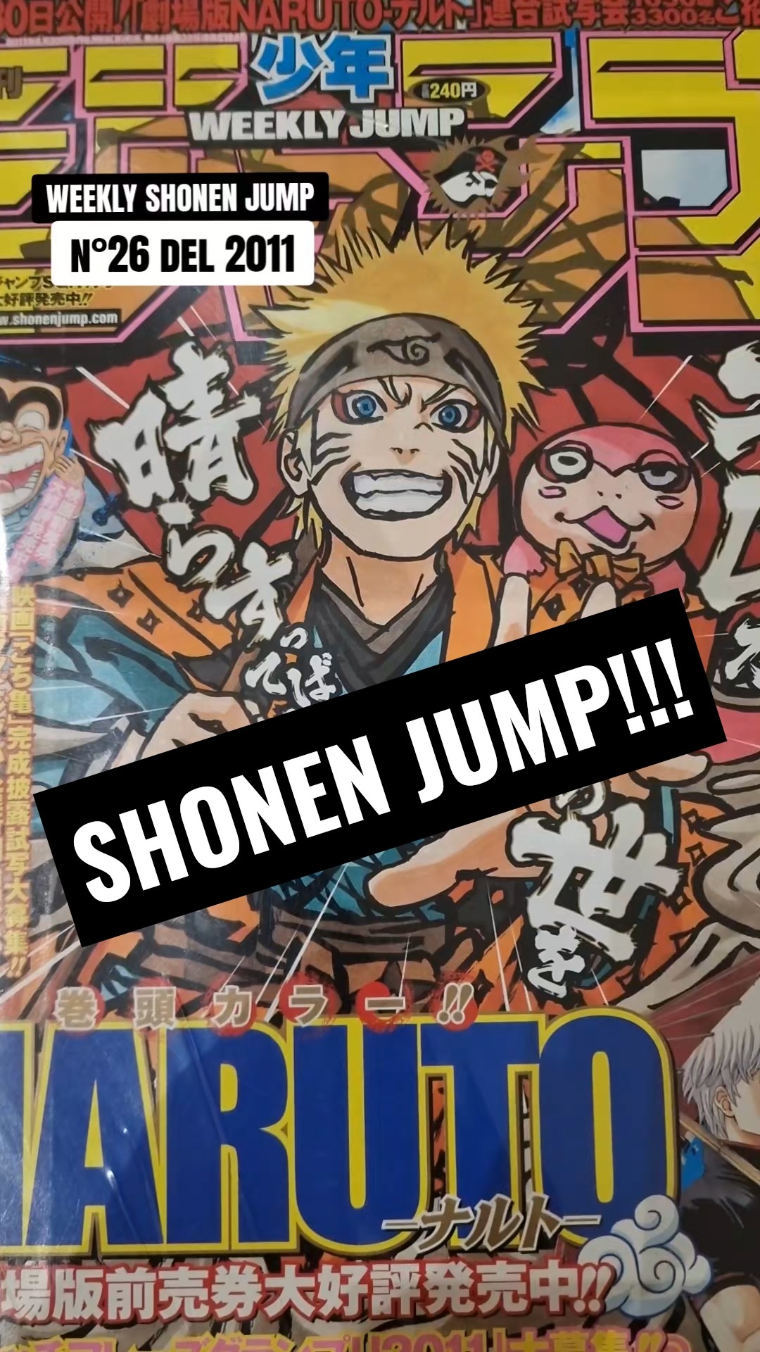 Unboxing Weekly Shonen Jump n°26 del 2011 copertina dedicata a